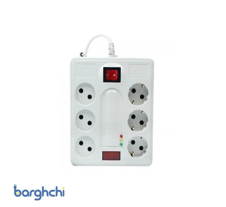 چندراهی برق و محافظ پارت الکتریک مدل PE7381