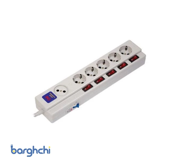 چند خانه فیوز دار با کابل 5 متری پارت الکتریک مدل 2162