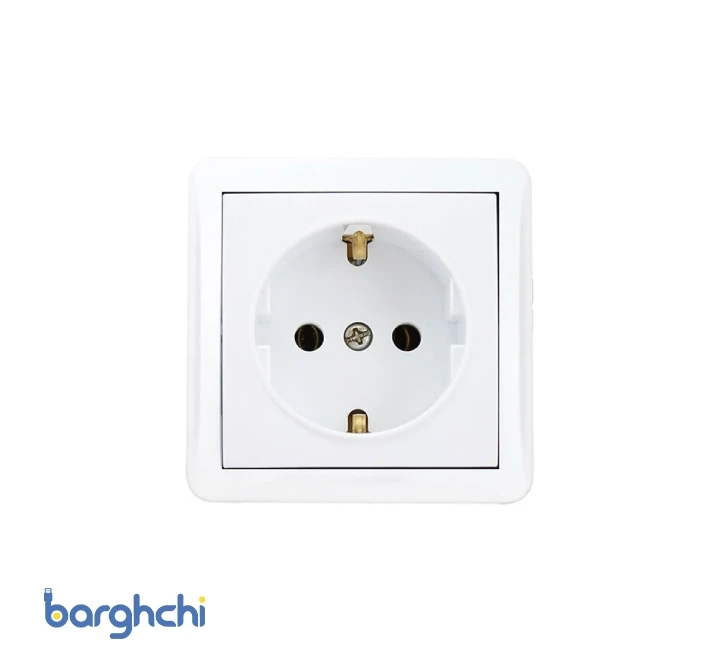 پریز ارت دار پلی کربنات روکار شهاب پارت الکتریک مدل 4052