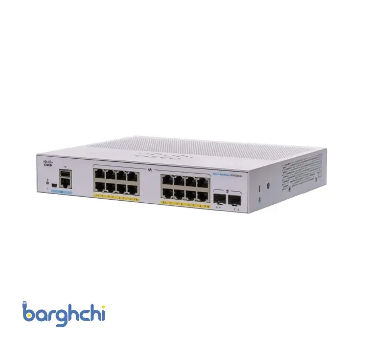 سوئیچ 16 پورت سیسکو مدل CBS350-16FP-2G