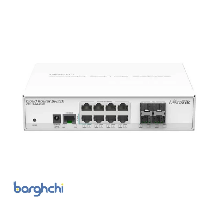 روتر سوئیچ میکروتیک مدل CRS112-8G-4S-IN