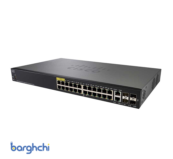 سوئیچ 28 پورت سیسکو مدل SG350-28MP