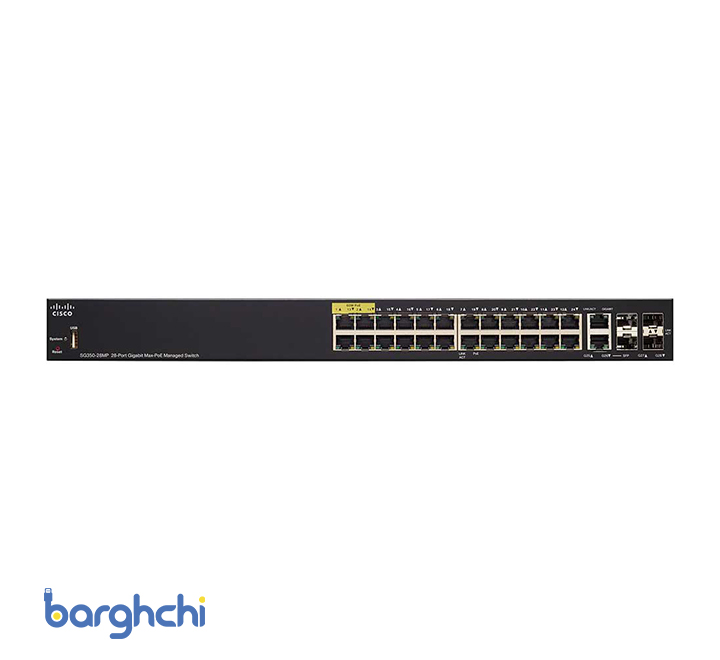 سوئیچ 28 پورت سیسکو مدل SG350-28MP