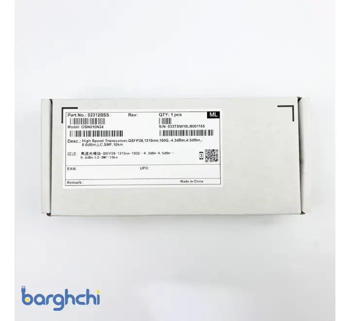 ماژول فیبرنوری هوآوی QSFP28 1310 100G LC SMF 10km