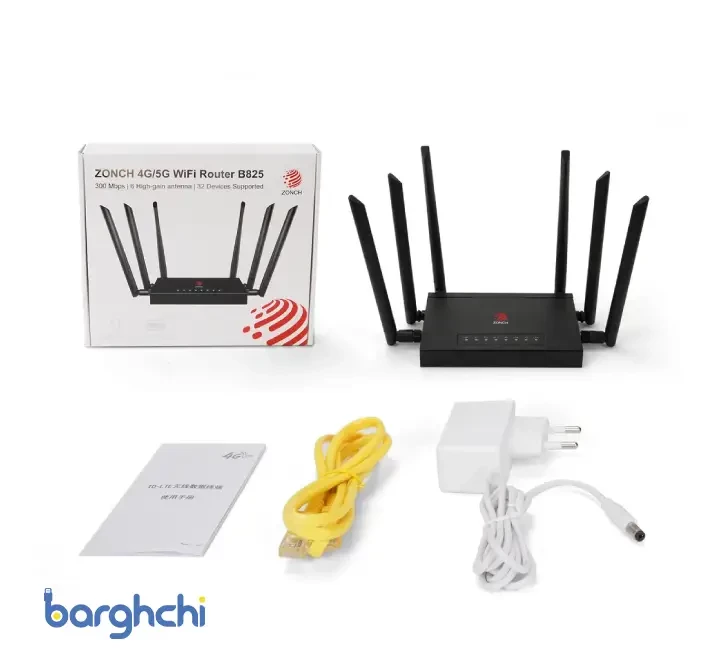مودم روتر 4G LTE بی سیم N300 زونچ مدل B825