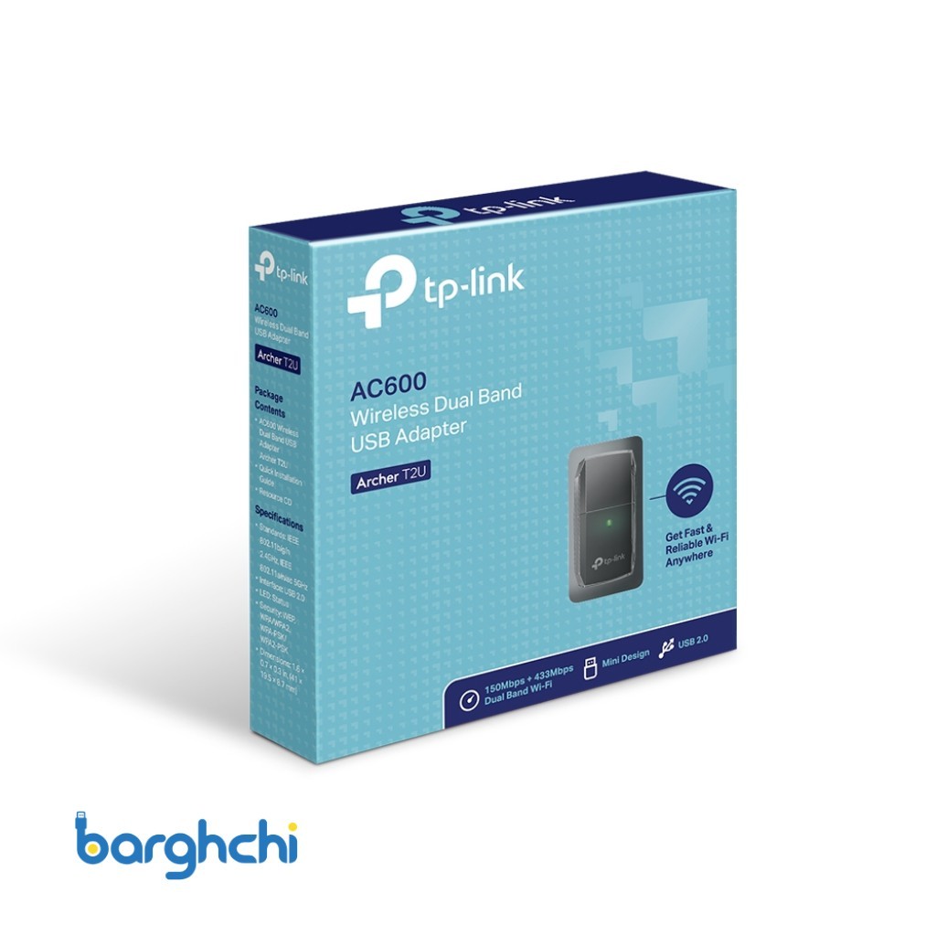 کارت شبکه USB بی سیم و دوباند تی پی لینک مدل Archer T2U