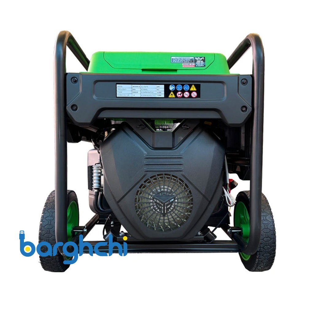 موتور برق بنزینی گرین پاور 11 کیلووات مدل GR13800E2T استارتی تک فاز و سه فاز