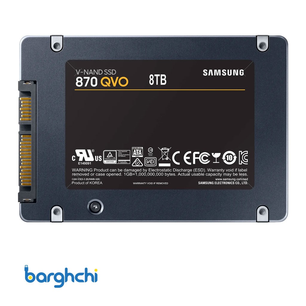 اس اس دی سامسونگ 870QVO SATA 2.5 Inch ظرفیت 8 ترابایت
