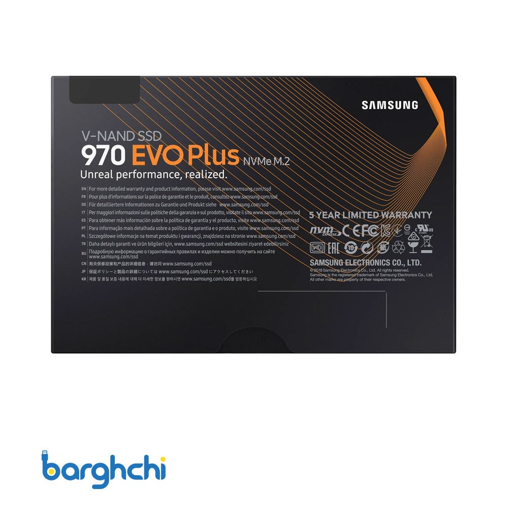 اس اس دی سامسونگ 970EVO Plus NVMe M.2 ظرفیت 500 گیگابایت