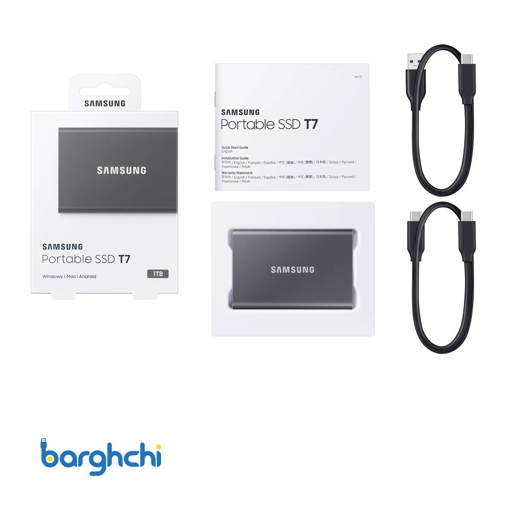 حافظه اس اس دی سامسونگ T7 USB 3.2 Gen 2 ظرفیت 1 ترابایت