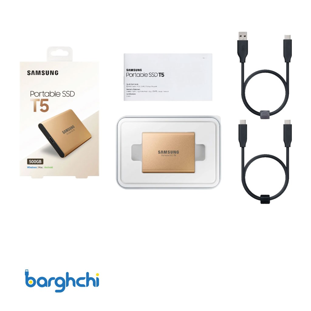 حافظه اس اس دی اکسترنال سامسونگ T5 USB 3.1 Gen 2 ظرفیت 2 ترابایت