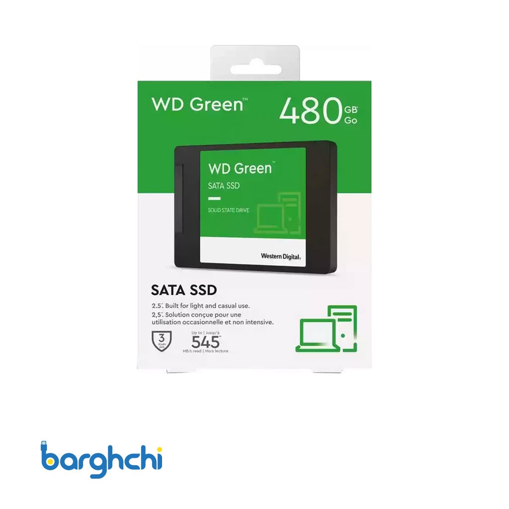 اس اس دی اینترنال وسترن دیجیتال Green WDS480G3G0A ظرفیت 480 گیگابایت