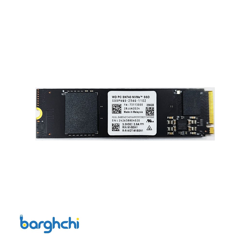 حافظه اس اس دی وسترن دیجیتال PC SN740 ظرفیت 256 گیگابایت