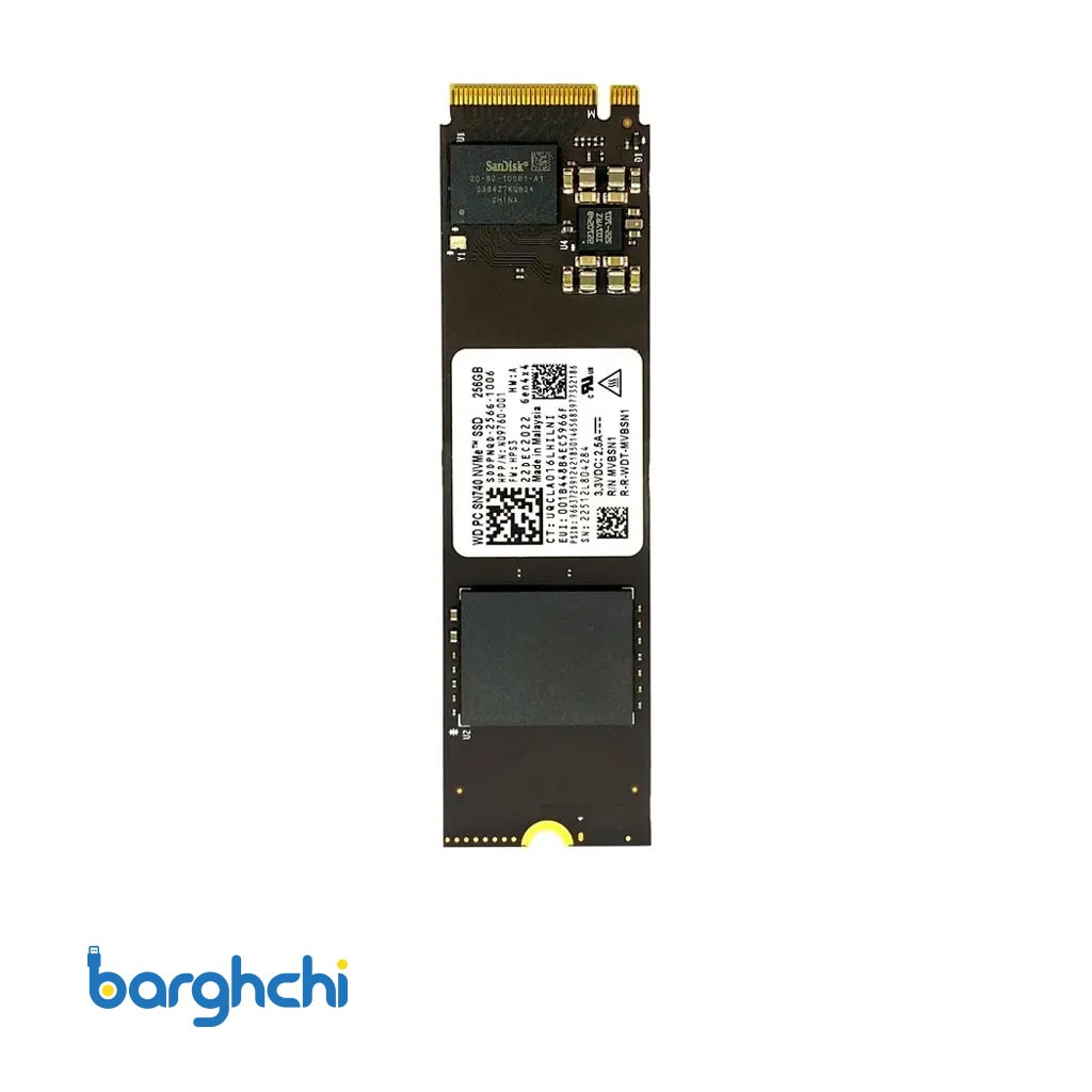 حافظه اس اس دی وسترن دیجیتال PC SN740 ظرفیت 256 گیگابایت