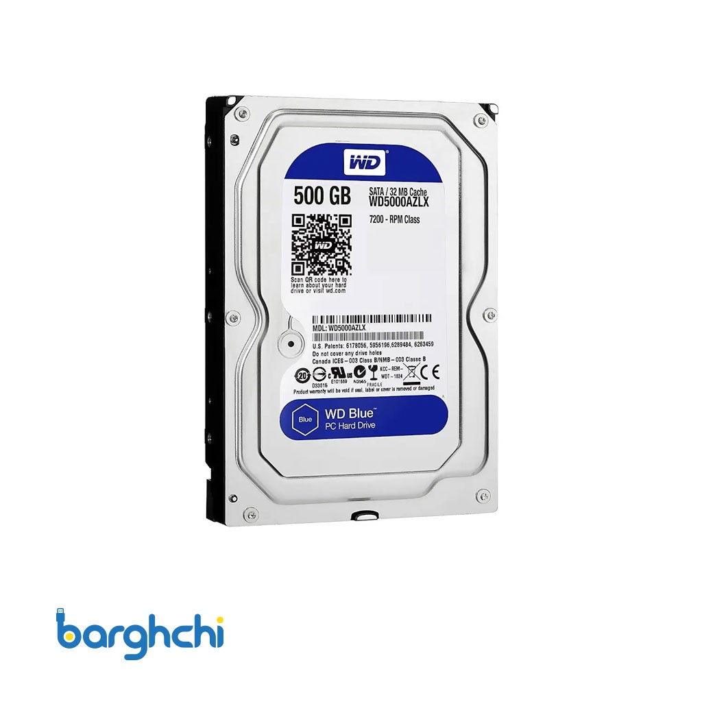 هارد دیسک وسترن دیحیتال Blue WD5000AZLX ظرفیت 500 گیگابایت