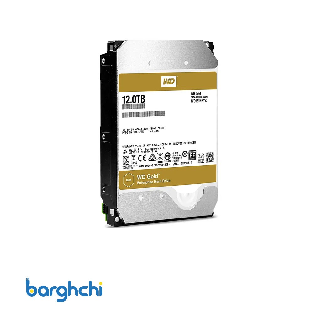 هارد دیسک وسترن دیجیتال Gold WD121KRYZ ظرفیت 12 ترابایت