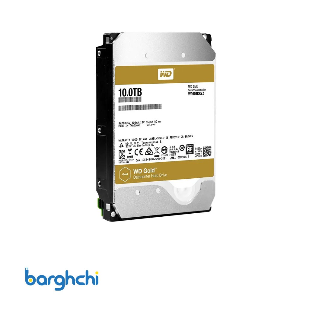 هارد دیسک وسترن دیجیتال Gold WD101KRYZ ظرفیت 10 ترابایت