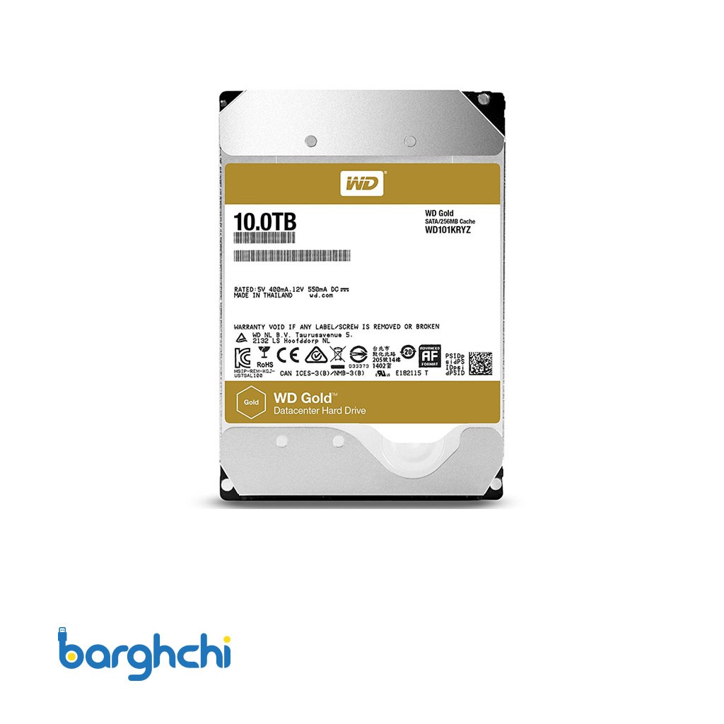 هارد دیسک وسترن دیجیتال Gold WD101KRYZ ظرفیت 10 ترابایت