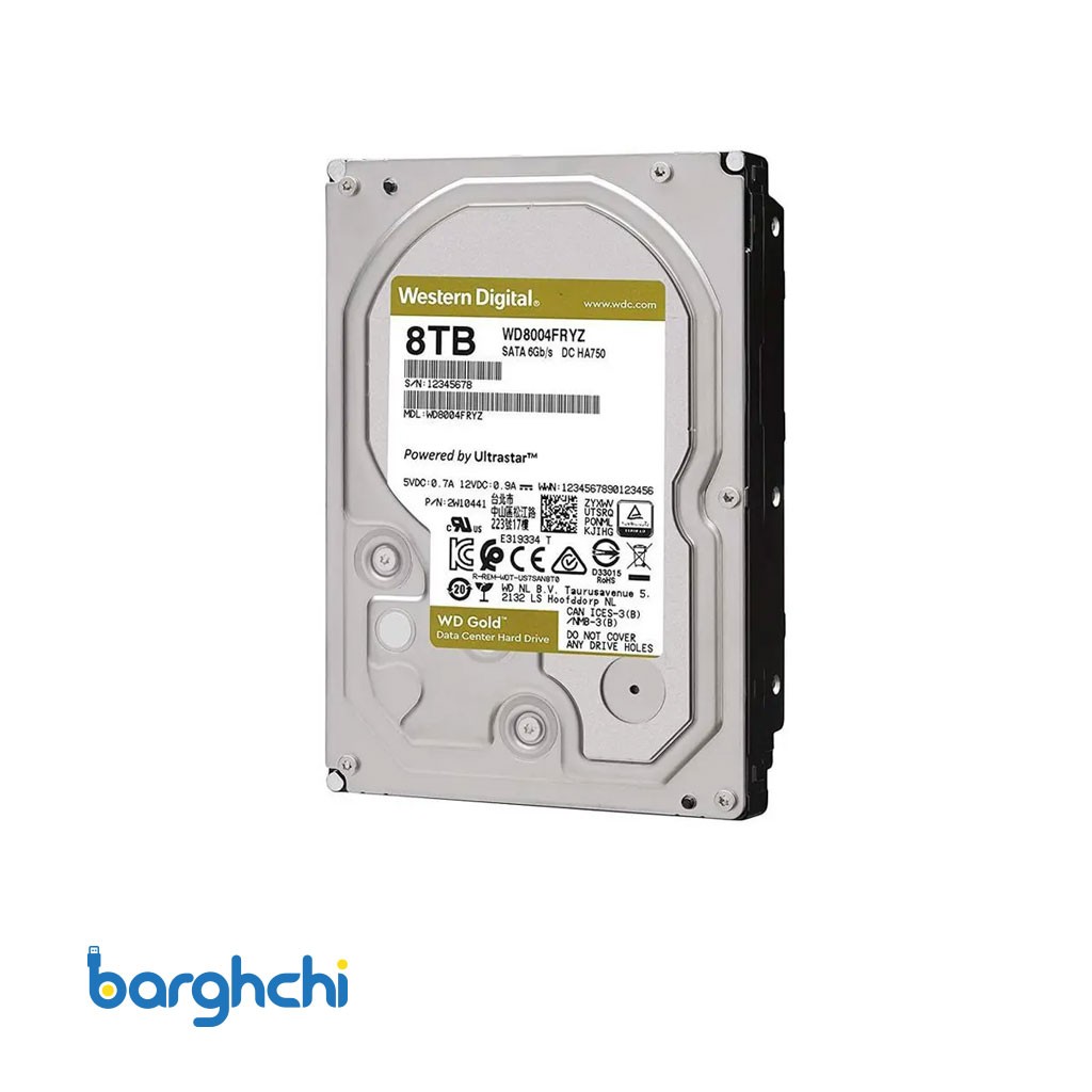 هارد وسترن دیجیتال Gold WD8004FRYZ ظرفیت 8 ترابایت