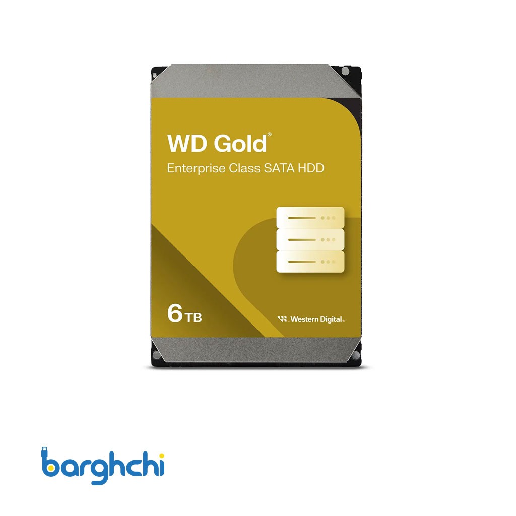 هارد دیسک وسترن دیجیتال Gold WD6003FRYZ 3.5 Inch ظرفیت 6 ترابایت