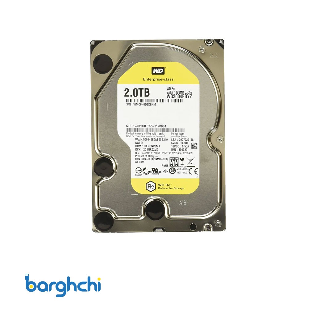 هارد وسترن دیجیتال WD Re WD2004FBYZ 3.5 Inch ظرفیت 2 ترابایت