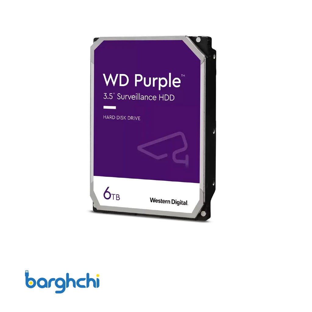 حافظه اچ اچ دی وسترن دیجیتال  Purple Surveillance WD64PURZ ظرفیت 6 ترابایت