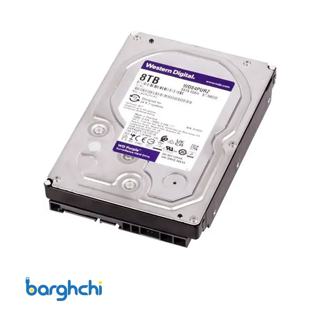 هارد دیسک وسترن دیجیتال Purple WD84PURZ ظرفیت 8 ترابایت
