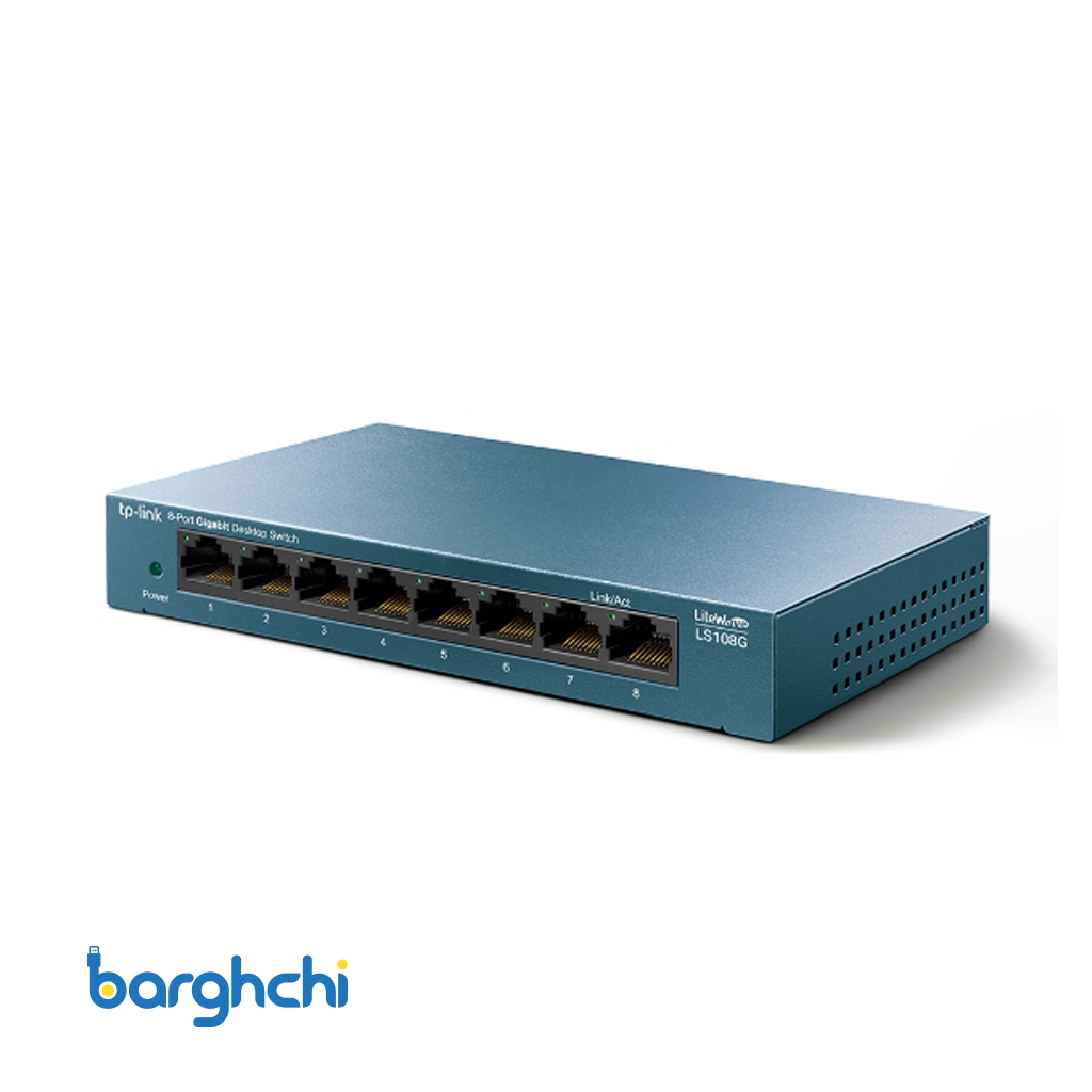 سوییچ شبکه تی پی لینک مدل LS108G ظرفیت 8 پورت گیگابیت