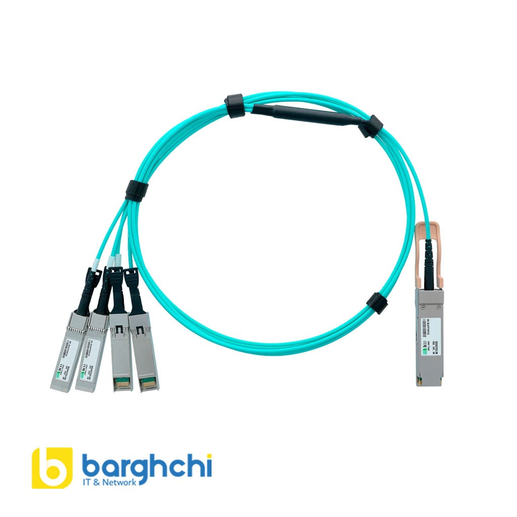 کابل فیبر نوری فورتی نت مدل FG-TRAN-QSFP-4XSFP