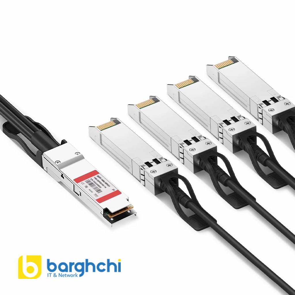 کابل DAC فورتی نت مدل FN-CABLE-QSFP28-4SFP28-5