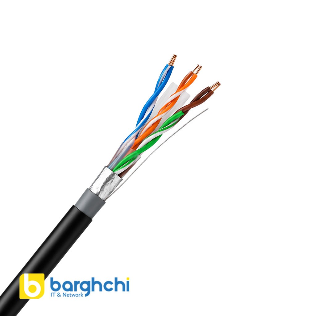 کابل شبکه کتروا CAT6 UTP Outdoor روکش PE مشکی (305 متری)