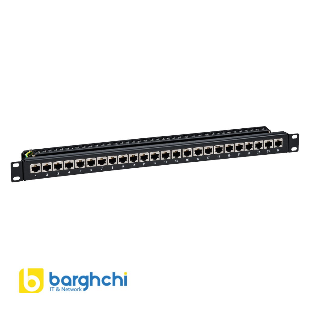 پچ پنل کتروا 24 پورت CAT6 STP شیلددار آنلودد