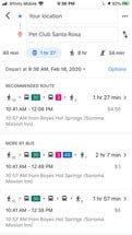 برنامه حرکت قطارها و اتوبوس‌ها در گوگل‌ مپ