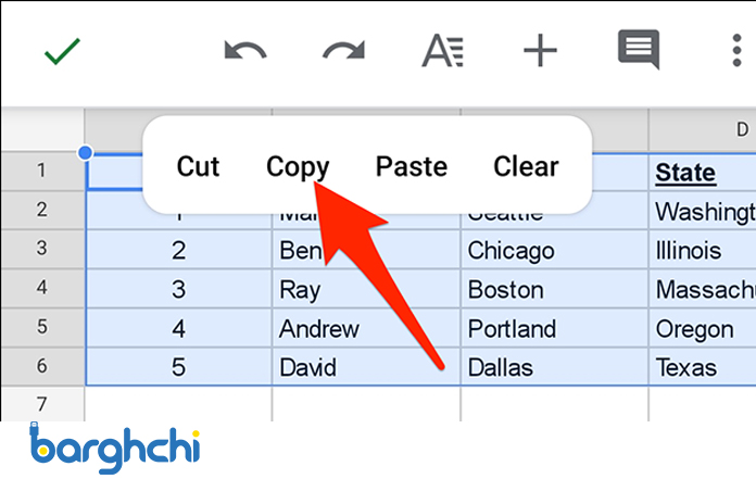 نحوه اضافه کردن جدول به ایمیل از طریق اپلیکیشن موبایل جیمیل Gmail