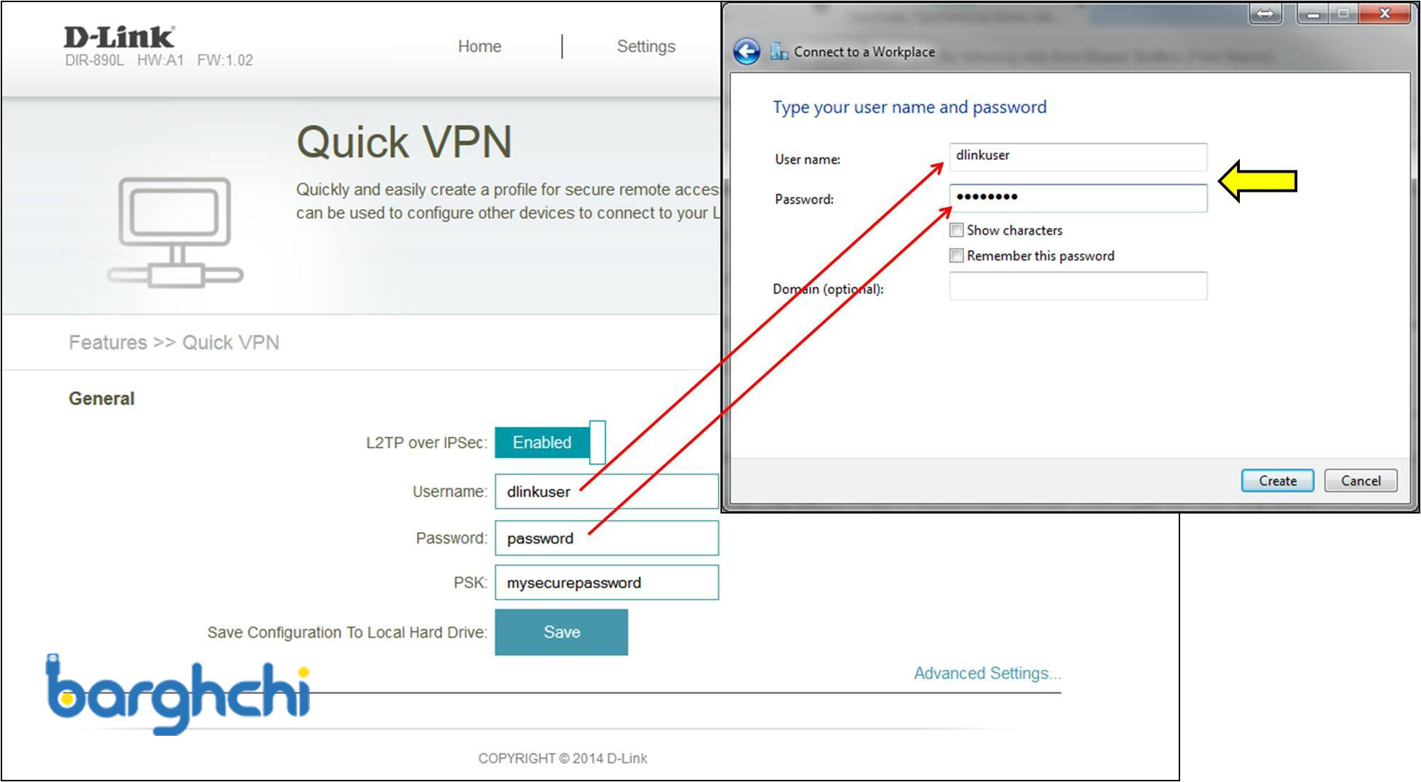 قدم نهم تنظیم VPN در مودم دی لینک