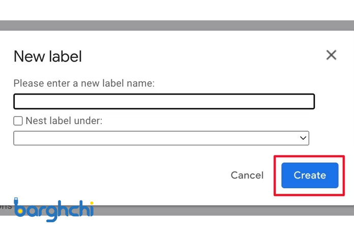 ایجاد پوشه در جیمیل 2