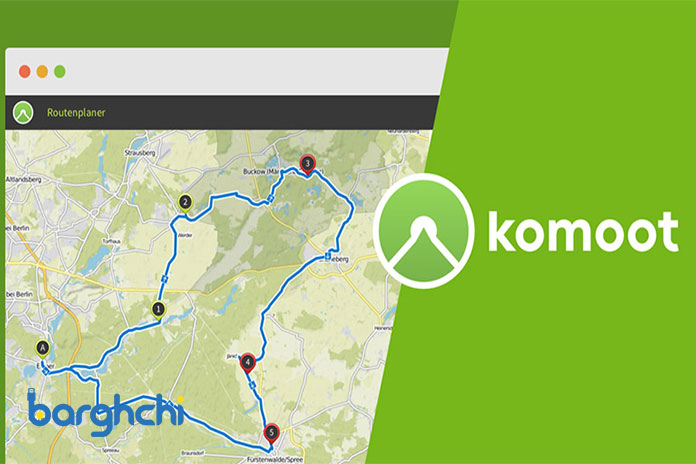 برنامه مسیریاب آنلاین Komoot