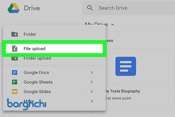 تبدیل ورد به پی دی اف با Google Drive