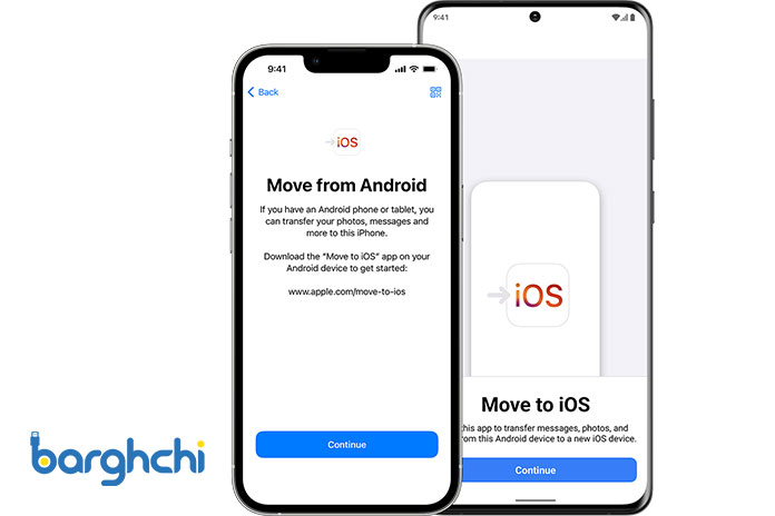 انتقال اطلاعات با برنامه Move to iOS