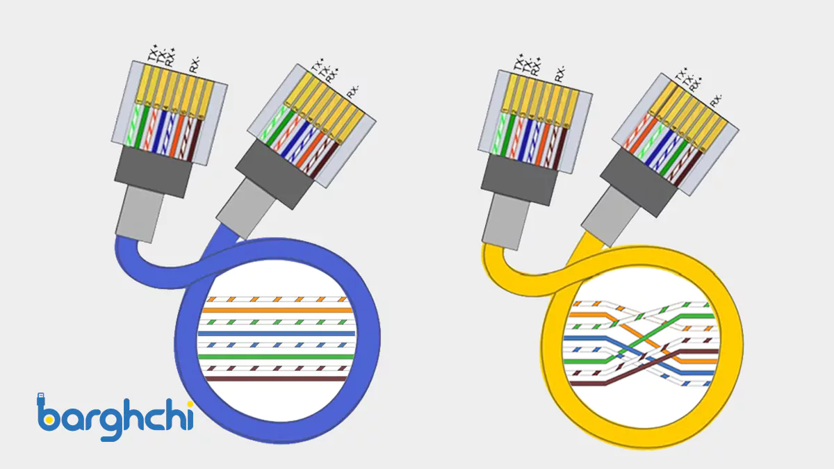 تفاوت کابل شبکه Crossover با Straight