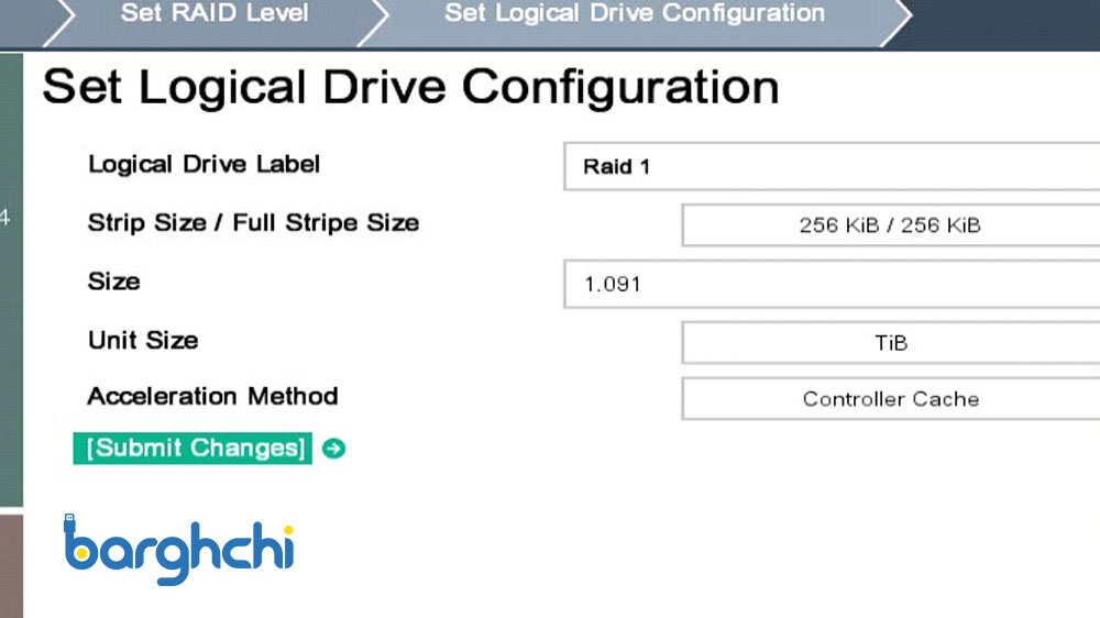 تنظیم نام Logical Drive