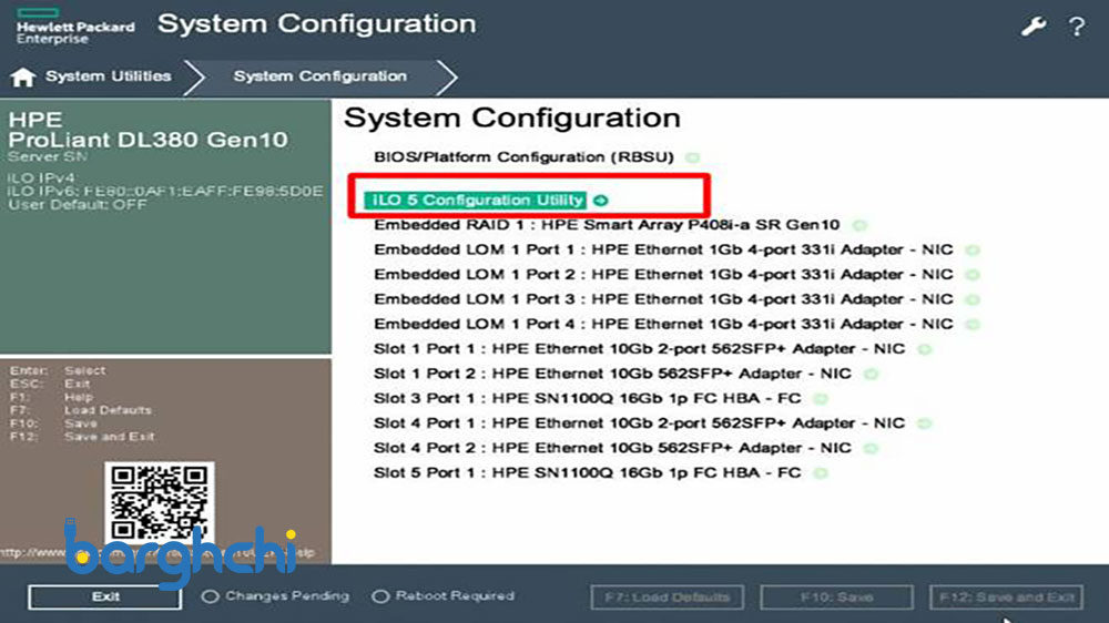 تنظیم iLO سرور HP DL380 G10