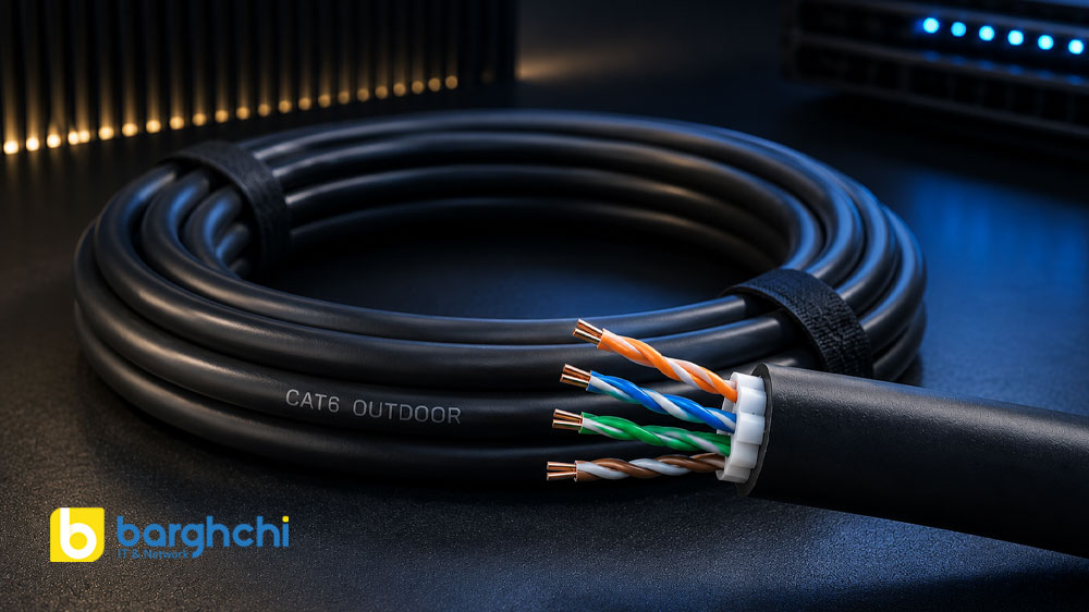 مقایسه کابل Cat6 Outdoor و کابل شیلددار برای دوربین PoE